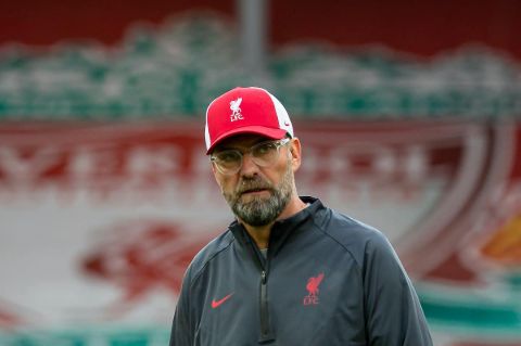 Liverpool manager Jurgen Klopp caught on the camera.